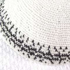 Custom Logo Hand-Crocheted High-Quality Jewish Kippah